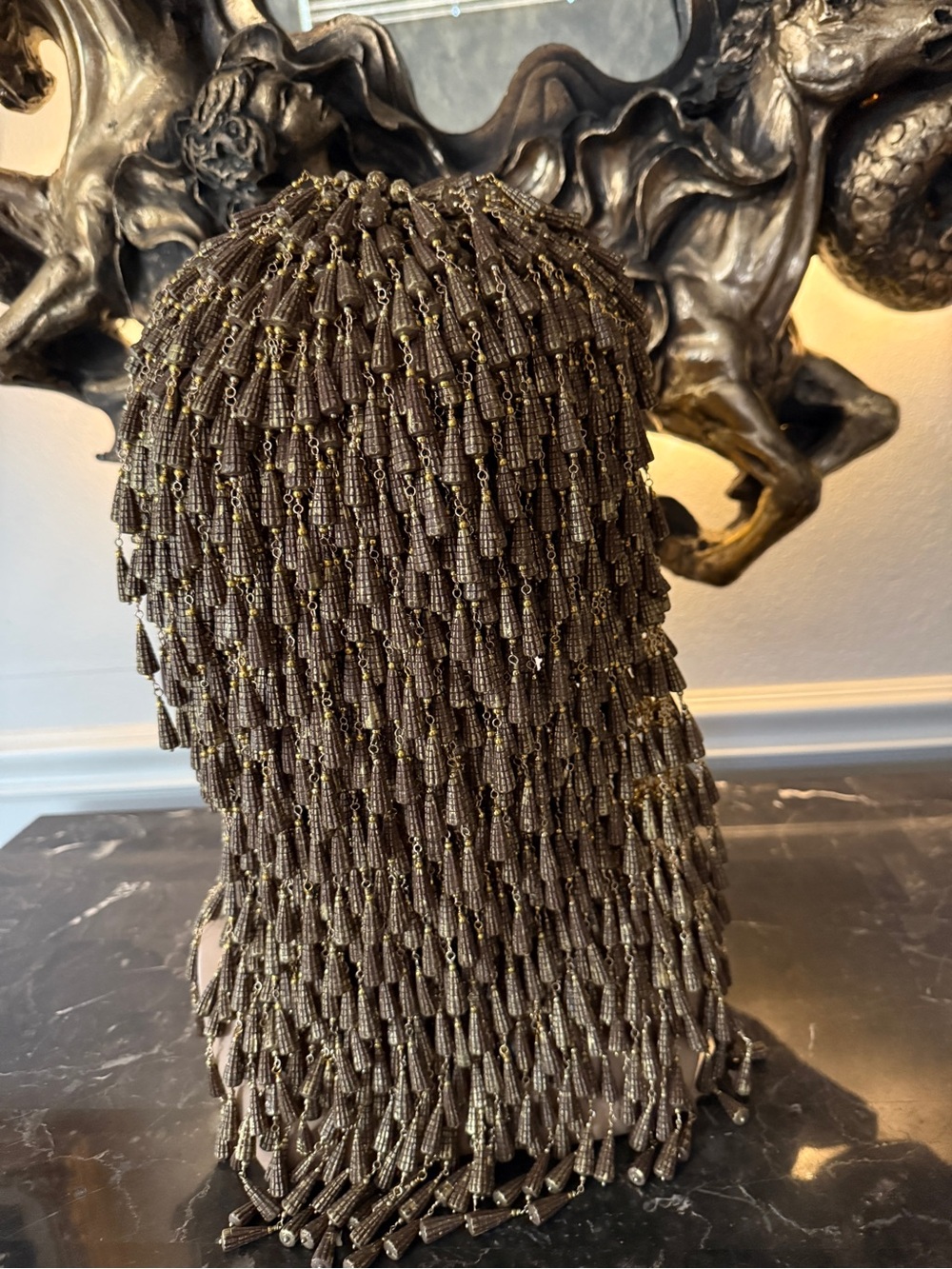 Hand-crafted OOAK Cleopatra Wig - Beaded Women’s Costume Hair - Picture 5 of 6